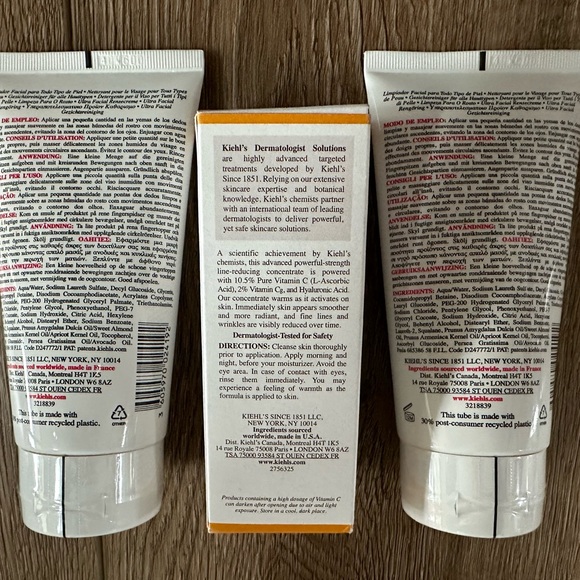 Kiehl’s ultra facial cleanser x2, 12.5% Vit C - Self Care Lot New/Unused! - Picture 6 of 11